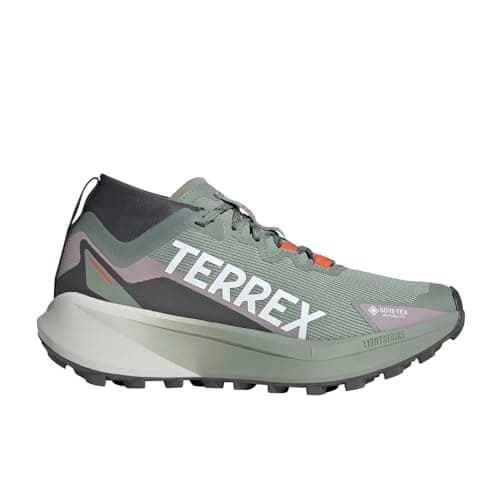 Image of adidas Women's Terrex Agravic Gore-tex Trail Running Shoes Sneaker, Silver Green/White/Preloved Fig, 7 UK