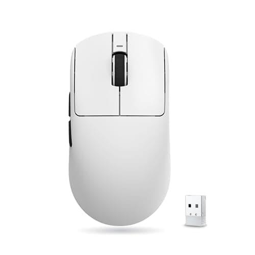 Image of ATK VXE Dragonfly R1 Pro MAX Wireless Gaming Mouse, PAW3395 Sensor, DPI up to 26,000, 54g Lightweight, 150 Hr Battery Life, 5 Programmable Buttons, On-Board Memory, Dual-Mode 2.4G/Wired - White