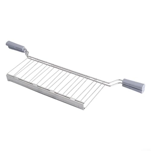 Image of Stainless Steel Sandwich Cage for Toasters- Heatproof Bread Holder Clip with Handles for Bagels Buns Teacakes- 43CM Kitchen Gadget Accessory- Grey(Gray)