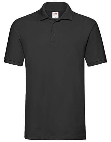 Image of Fruit of the Loom Men's Polo Shirt - Black - Large