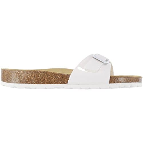 Image of Sanosan Malaga Lacquered Women's Designer Mule Sandals (4 UK, Lacquered White)