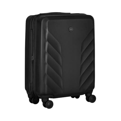 Image of WENGER Motion Carry-On Hard-Shell Suitcase, Hand Luggage, Trolley, 36 (43) l, Security Lock, Women Men, Travel Vacation, Black, 612701