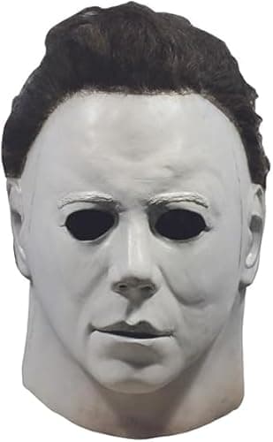 Image of SHYSBV Michael Myers Mask,Halloween Scary Kills Mask,Halloween Horror Masks,Full Head Mask Halloweens Horror Face,Latex Rubber with Hair,Halloween Cosplay Costume Props