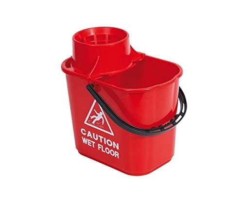 Image of Abbey Professional Socket Mop Bucket with High Profile Wringer 15 Litres Red
