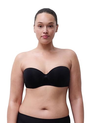 Image of Chantelle Women's, ESSENTIALL, Bandeau T-Shirt Bra, Women's invisible lingerie, Black, 32D