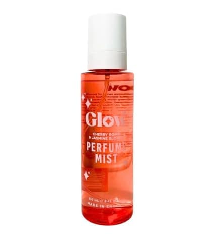 Image of Glow Perfume Mist Body Spray – Long Lasting Fragrance Body Mist – Lightweight Refreshing Spray – Various Scents – Made in England (Cherry bomb & Jasmine Bloom)