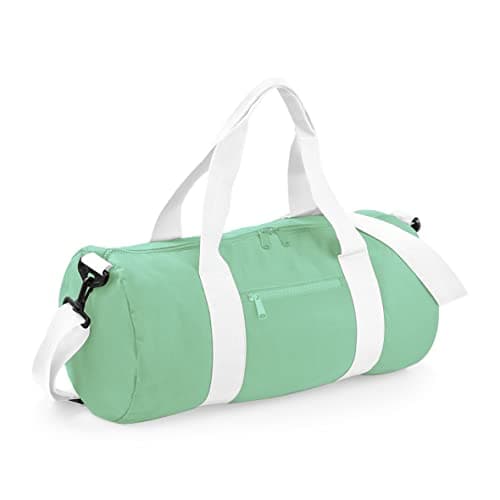 Image of BagBase BG140 Original Barrel Bag - Mint Green / White