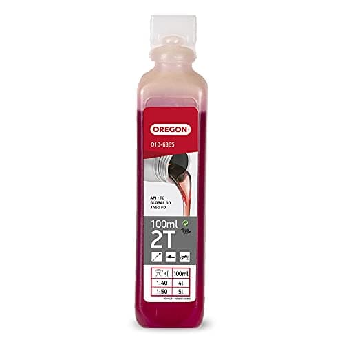 Image of Oregon 2-Stroke Engine Oil, Self-Mixing Partly Synthetic Mineral Oil, Clean Burning, Low Ash Lubricant, Protects Engine & Improves Performance, 2T, 100ml Bottle (O10-6365)