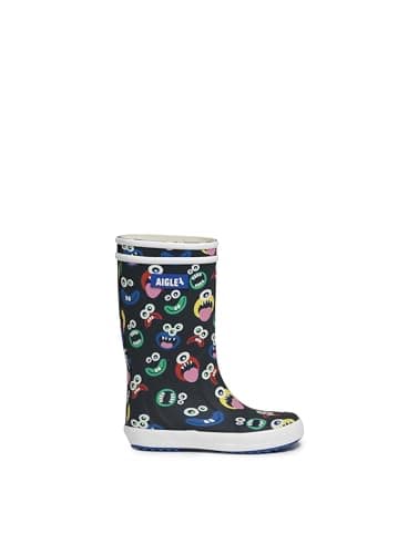 Image of Aigle Unisex Kid's Lolly Pop Play2 Rain Boot, Monsters, 2 UK