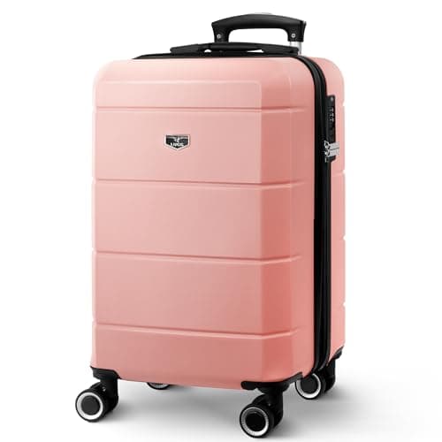Image of LUGG 20 Inch Jetset Lightweight Travel Cabin Bag Carry On Approved Suitcase ABS Shell Protection Water Resistant & Safe Locking System Easyjet overheadLuggage 55x35x23cm
