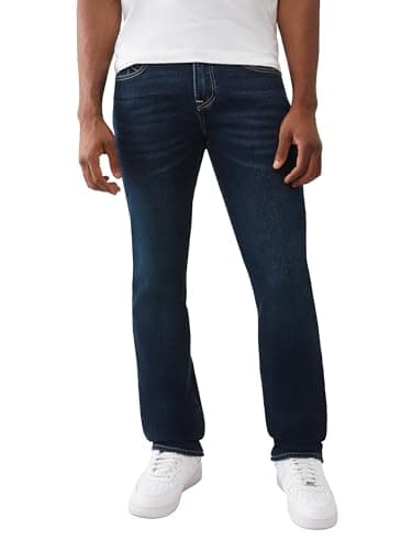 Image of True Religion Men's Ricky Single Needle Flap Straight, Blue, 32