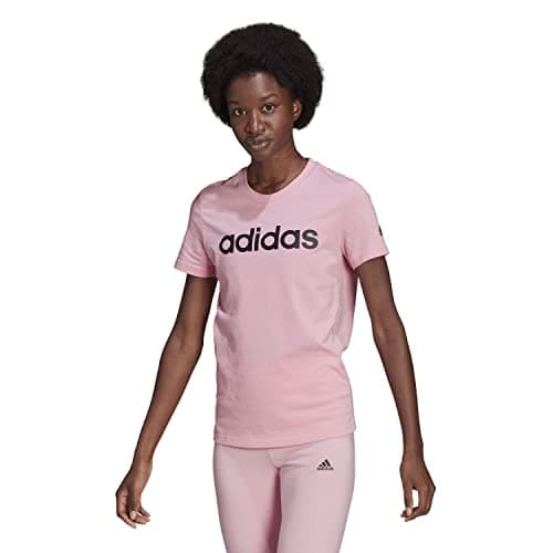 Image of adidas HD1681 W LIN T T-Shirt Women's Light Pink/Black S
