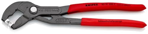Image of KNIPEX Hose Clamp Pliers for Click Clamps Self-Service Card with Non-Slip Plastic Coating 250 mm, 85 51 250 C SB