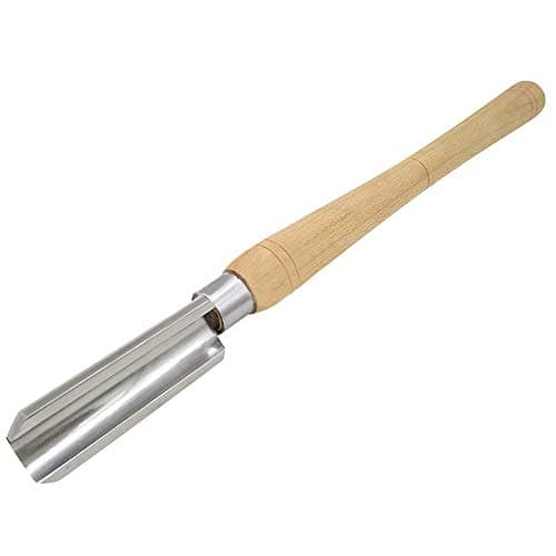 Image of Professional HSS Roughing Gouge Lathe Chisel for Wood Turning Woodturning Tool with Wooden Handle and Gouge Scraper Ideal for Wood Hobbyists DIY Enthusiasts and Carpenters 120×50mm Half Roun