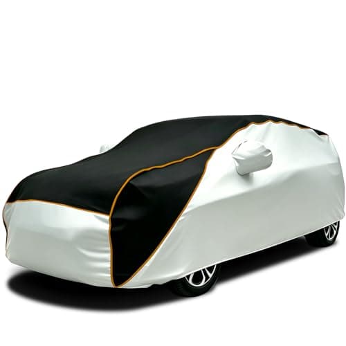 Image of Padded Hail Protector Car Cover for L exus LX600 2021-2026,Outdoor Waterproof Full Car Covers,Thickened Breathable EVA + Oxford Cloth,UV,Wind,Rain,Dust & Snow Proof,with Storage Bag(Silver)