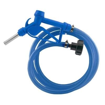 Image of AdBlue Dispensing Kit 3 metres Braided PVC Hose with Metal Fuel Gun IBC S60X6 to 3/4 Hose Tail Adapter A2 Hose Clips for IBC Tank Fluid Transfer AdBlue Diesel Low Corrosive Liquids