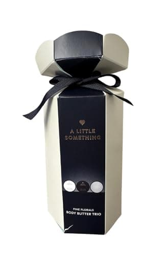 Image of A Little Something Fine Floral's Trio Gift Set Peony Blossom, Jasmine Drift, Neroli Garden body butter 3x50ml Vegan