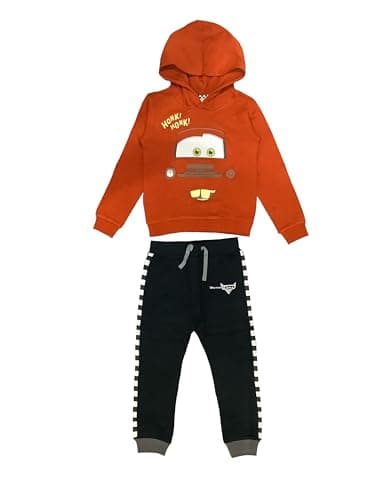 Image of Disney Cars Boys Tracksuit, Jogging Set, Hoodie and Bottoms featuring Mater, Brown, Age 3-4 Years