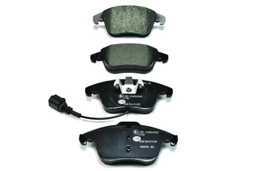 Image of HELLA 8DB 355 014-031 Brake pad set - with integrated wear warning contact - T1783 - for e.g. AUDI / SEAT / VOLKSWAGEN