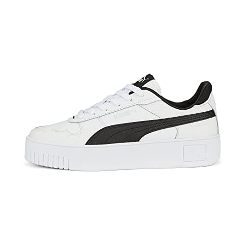 Image of PUMA Women's Carina Street Trainers, PUMA White-PUMA Black-PUMA Silver, 6 UK
