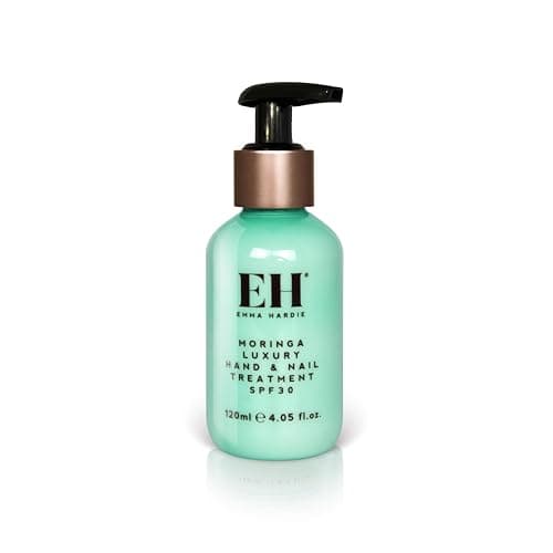 Image of Emma Hardie 120ml Moringa Luxury Hand & Nail Treatment with SPF 30 UVA & UVB Sun Protection, Helps to Protect from Sun Damage, Hydrate, Soothe & Condition the Skin, Vegan & Cruelty Free