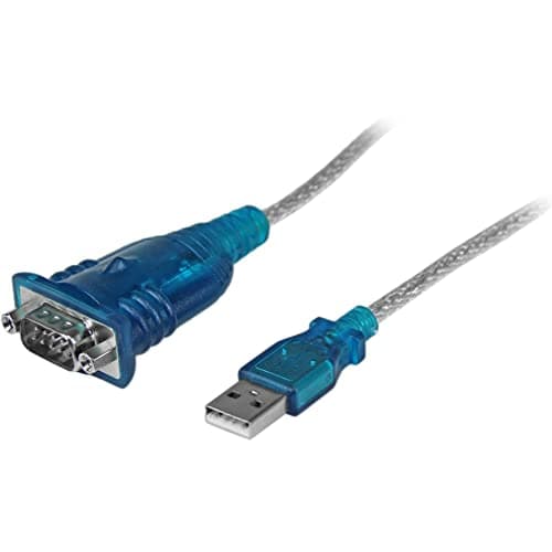 Image of StarTech.com 17in (43cm) 1-Port USB to Serial Adapter Cable, USB-A to DB9 RS232, USB to RS232 Adapter, Prolific Chipset - M/M