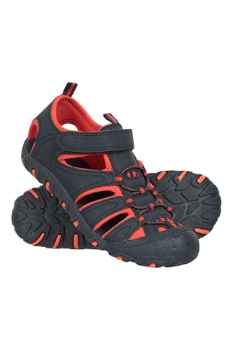 Image of Mountain Warehouse Coastal Kids Shandals - Neoprene Childrens Shoes Sandals, Midsole, Slip on Beach Footwear, Girls & Boys - Spring Summer Walking, Travelling Dark Blue Junior Shoe Size 4