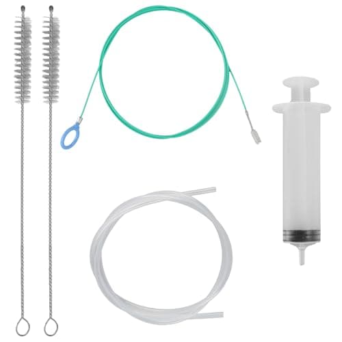 Image of 5pcs Sunroof Drain Cleaning Tool, 3m Flexible Long Pipe Cleaner with 2 Clean Brush 1 Syringe 1 Syringe Hose, Drain Brush Tube Cleaner, Snake Unblocker Clean Kit Clearing Car Sunroof Trunk Wiper Holes