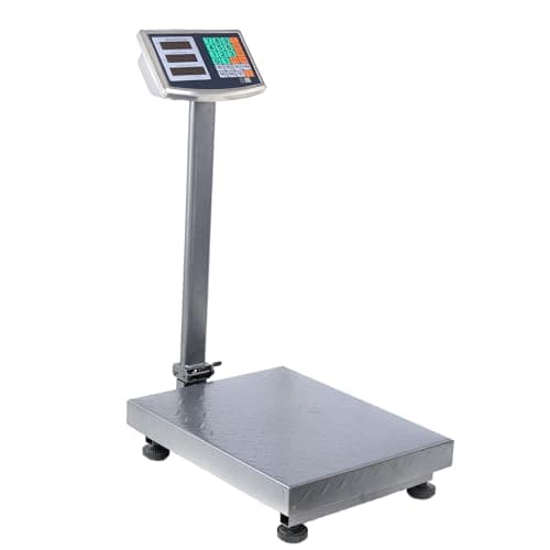 Image of HF Digital Platform Scale 150kg – Parcel Scale for Shipping & Commercial Use with 40×30cm Weighing Platform, 50g Accuracy, LED Display, kg/lb, Battery & Mains Powered