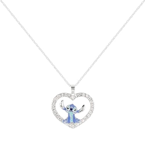 Image of Disney Stitch Stone Set Heart Necklace