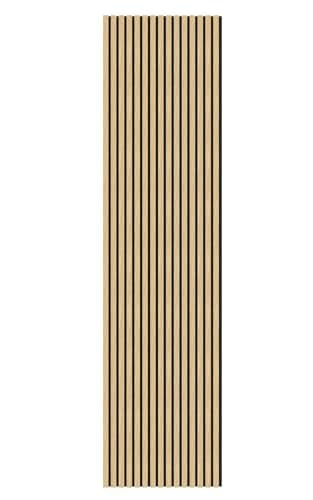 Image of Tuda Grass Direct Luxury Acoustic Wall Slatted 3D Wood Veneer Panels Series 1-240cm x 60cm - Oak