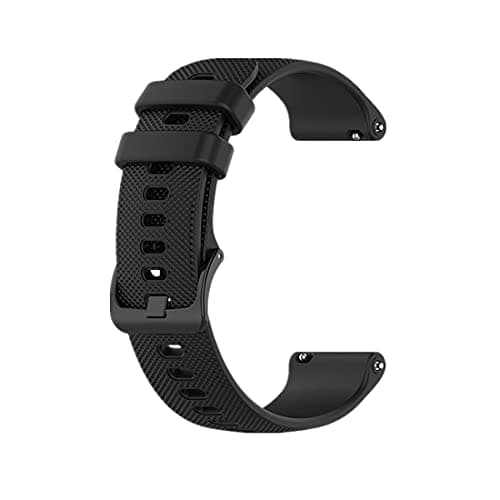 Image of Huwokxix 22mm Watch Strap Compatible with Fossil Gen 5 Carlyle/Julianna/Garrett/Sport, Silicone Replacement Band (Black)