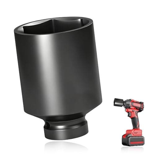 Image of 41mm Socket, 1/2" Drive Deep Impact Socket 6 Point CR-V Metric for Axle Nuts Easy Removal (Length 78mm)