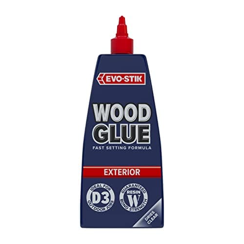 Image of EVO-STIK Wood Glue 1L - Exterior - Weatherproof - Extra Strong - Fast Setting Glue - Dries Clear - Suitable For All Wood Types