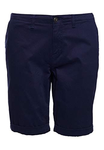 Image of Superdry Women's City Chino Short Short Not Applicable, Blue (Atlantic Navy Gkv), 4 (Manufacturer Size: 6)