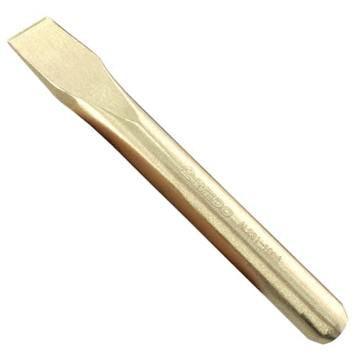Image of WEDO Non-Sparking Cold Chisel,Aluminum Bronze Flat Chisel,Blade 18mm,Wood Chisel,Length 200mm,DIN Standard, BAM & FM Certificate