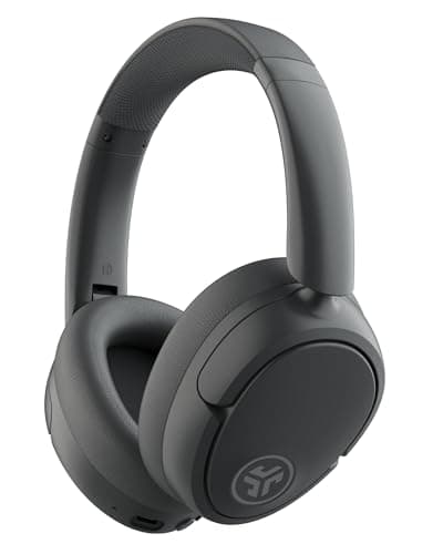 Image of JLab JBuds LUX ANC Active Noise Cancelling Headphones - Wireless Over Ear Headphones with Microphone, 70+ H Playtime Foldable Bluetooth Earphones with Multipoint & Customisable Sound, Graphite