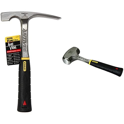 Image of Stanley 1-54-022 FatMax AntiVibe Brick Hammer, 20 oz & 1-56-001 Fatmax Anti Vibe Lump/Club Hammer 3lb - STA156001