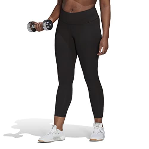 Image of adidas Women's Optime Training Icons 3-Stripes 7/8 Tights, Black, S