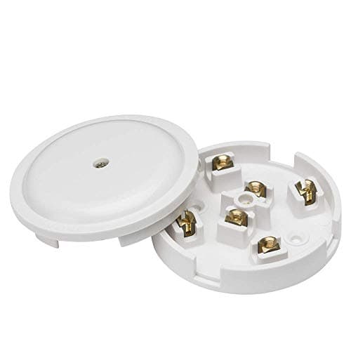 Image of Knightsbridge White Square edge Plastic 20A Junction Box 6-Terminal - White (89mm)