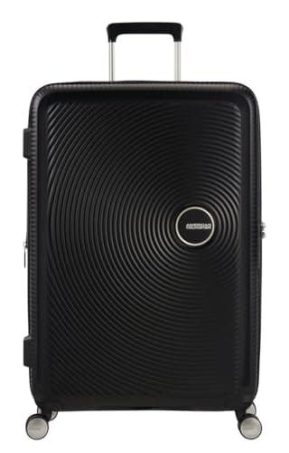 Image of American Tourister Soundbox - Hard Shell Suitcase 67 cm Medium - Trolley Suitcase with 4 Wheels, TSA Lock, Expandable & Light - 71.5/81 L - Black (Bass Black)