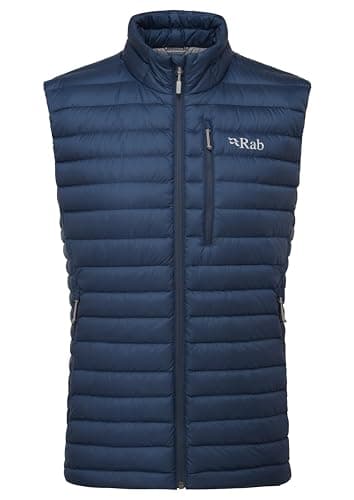 Image of Rab Men's Microlight Vest - Warm Lightweight Down-Insulated Gilet for Trekking & Skiing - Tempest Blue - Medium