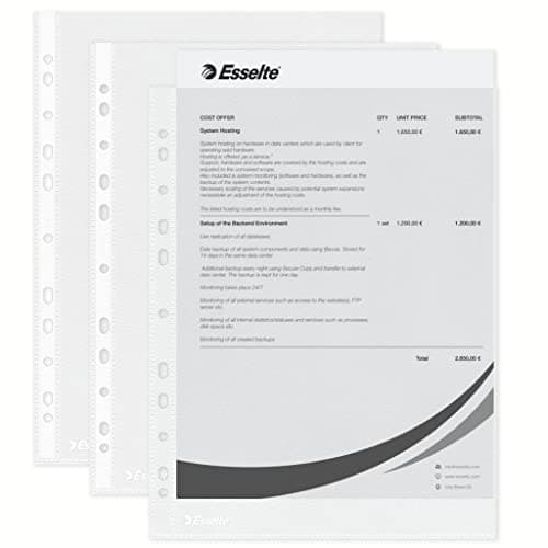 Image of Esselte E : Pocket Eco A4 PP 43 Mic 100 pcs Transparent