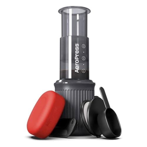 Image of AeroPress Go, Extra Small Portable Coffee Maker Kit, Travel, Hiking & Camping, All-in-One French Press, Pour-Over & Espresso-Style Manual Brewer, 2 Min Brew Makes a Less Bitter, More Flavorful Cup