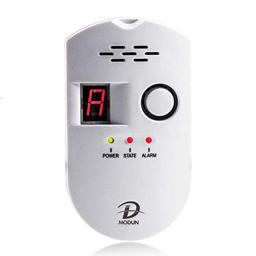Image of D MODUN Gas Alarm, LPG|Natural Gas|City Coal Gas Leak Detector, 3-Pin Gas Monitor with Sound Alarm and LED Digital Display, Methane Propane Butane Combustible Gas Alarms for Kitchen RV Garage Hospital