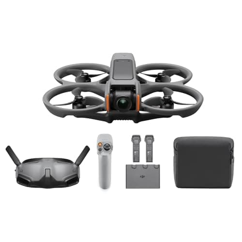 Image of DJI Avata 2 Explorer Combo (3 Batteries), FPV Drone with Camera 4K, Immersive Experience, One-Push Acrobatics, Built-in Propeller Guard, 155° FOV, Camera Drone with Goggles Integra and RC Motion 2