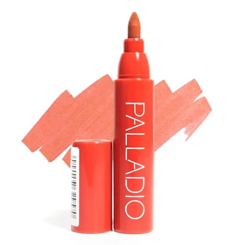 Image of Palladio Lip Stain, Hydrating and Waterproof Formula, Matte Color Look, Long-lasting All Day Wear Lip Color, Smudge Proof Natural Finish, Precise Chisel Tip Marker, Rose