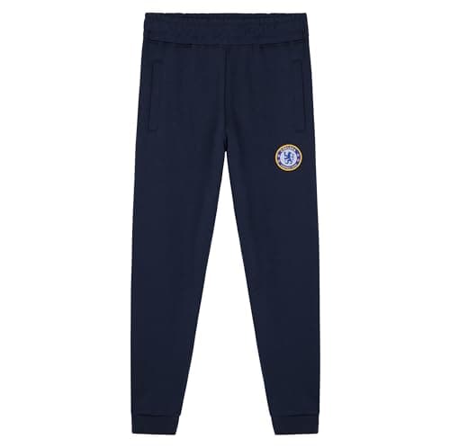 Image of Chelsea F.C. Boys Sweatpants - 2 Pockets Cuffed Ankles for Kids and Teenagers 7-14 Years Gifts for Boys (Navy, 7-8 Years)