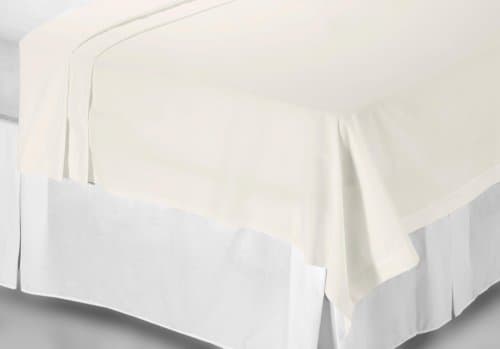 Image of Belledorm 200 Thread Count 100% Egyptian Cotton Flat Sheet, Ivory, Single