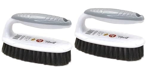 Image of Topest Heavy Duty Scrub Brush for Deep Cleaning [2 Packs] | Multipurpose Brush with Comfortable Grip | Sturdy Scrubber with Stiff Bristles for Bathroom, Floor, Tiles, Sink, Shoe, Carpets etc.